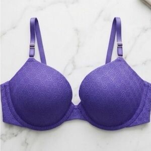 Victoria's Secret Monogram Logo Demi Bra - Royal Purple